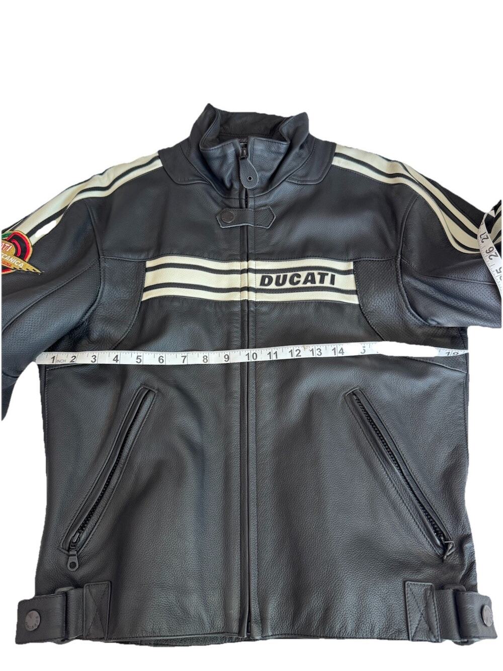 Dainese Vintage Ducati Men’s Leather Riding Jacket Size 48 Elbow Armor